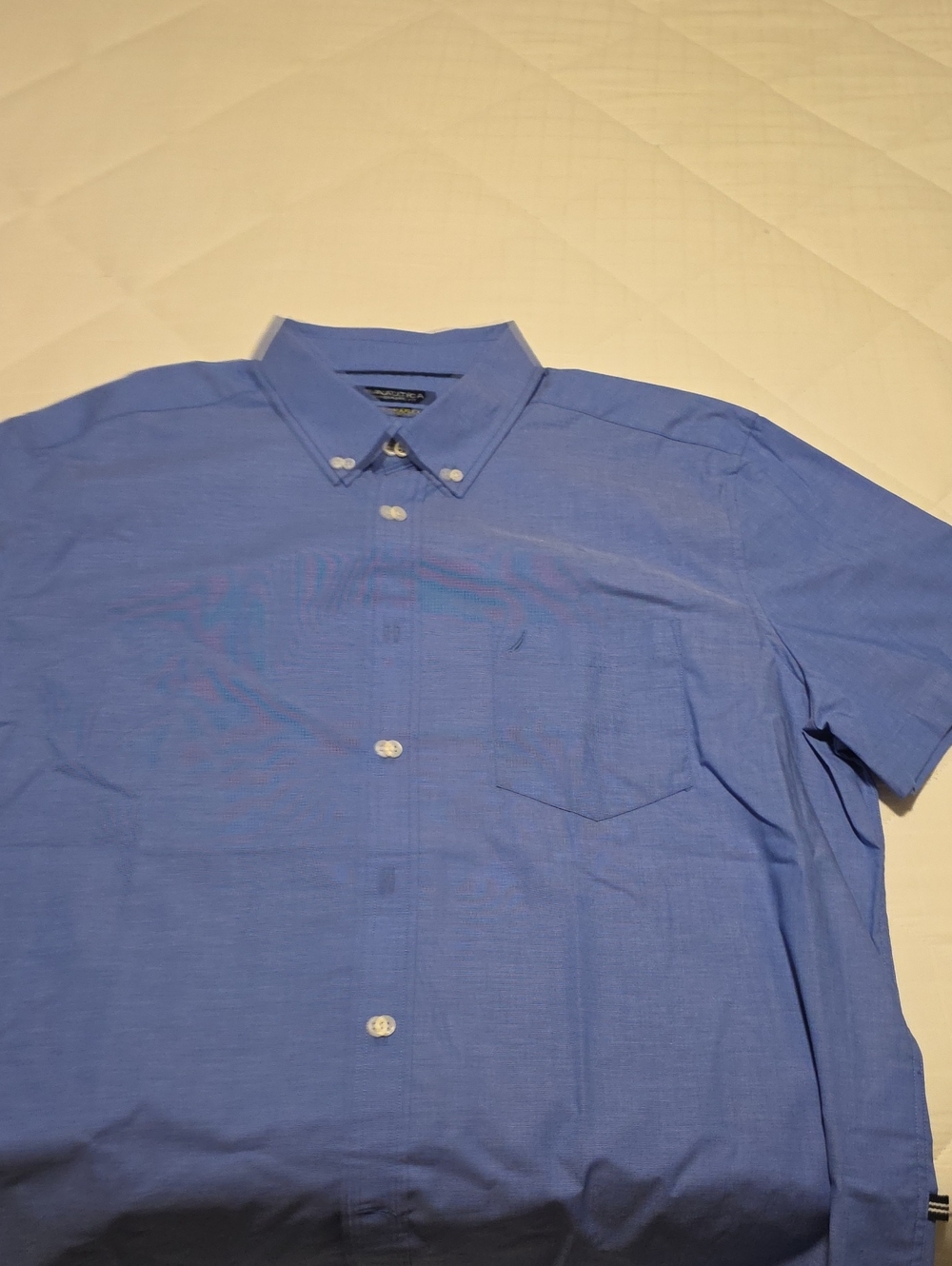 Nautica Short-Sleeve Button-Down Shirt - Blue